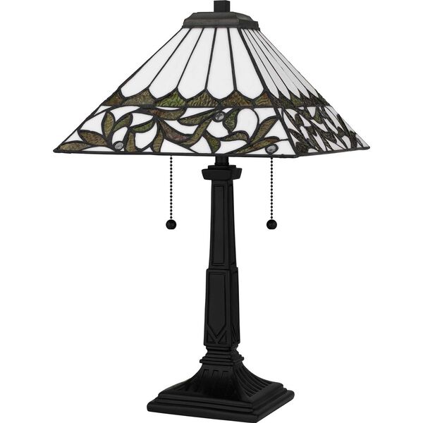 Galahad Matte Black Two-Light Table Lamp, image 4