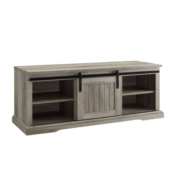 Gray Sliding Grooved Door Entry Bench with Storage, image 5
