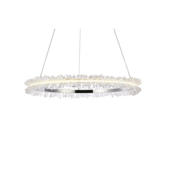 Laurel Chrome 26-Inch LED Chandelier with Royal Cut Clear Crystal, image 3