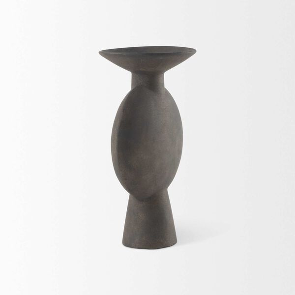Kaz Earthy Brown Seven-Inch Ceramic Vase, image 4