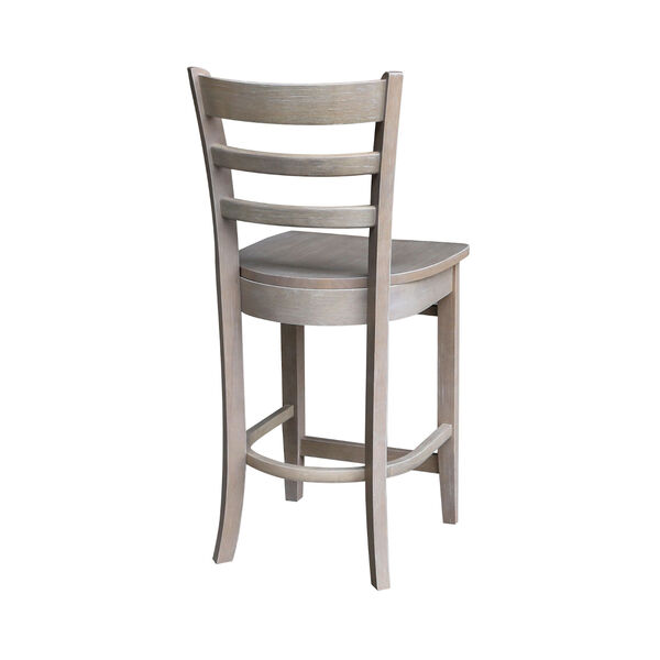 Emily Washed Gray Taupe Counter Stool, image 5