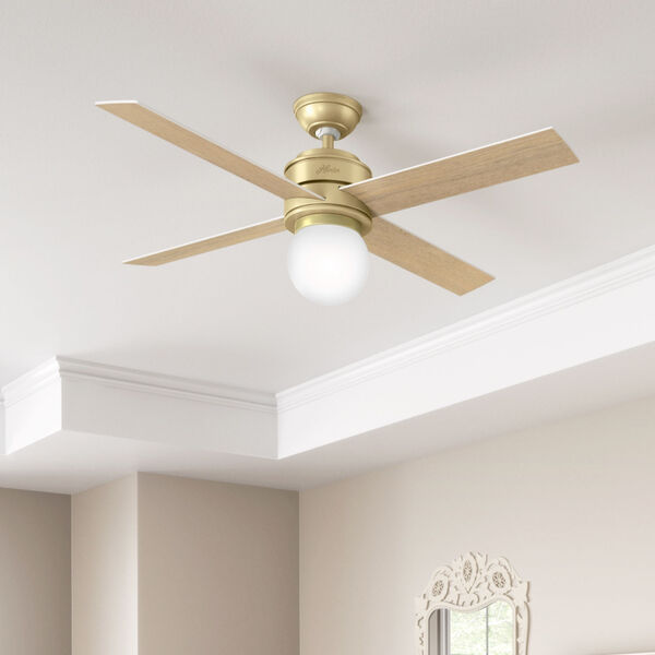 Hepburn Modern Brass 52-Inch One-Light LED Adjustable Ceiling Fan, image 7