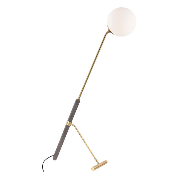 Brielle Aged Brass One-Light Floor Lamp, image 1