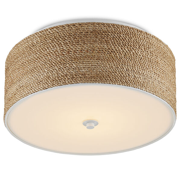 Coulton Sugar White and Natural One-Light Integrated LED Flush Mount, image 3
