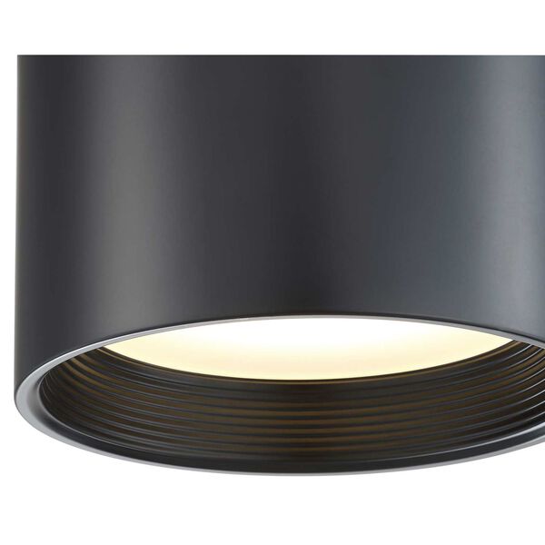 Reel Black White Seven-Inch LED Flush Mount, image 5
