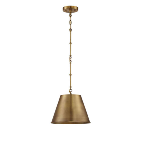 Selby Warm Brass 12-Inch One-Light Pendant, image 2