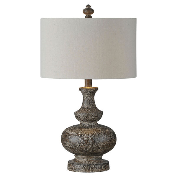 Linden Brown Distressed Table Lamp, image 1