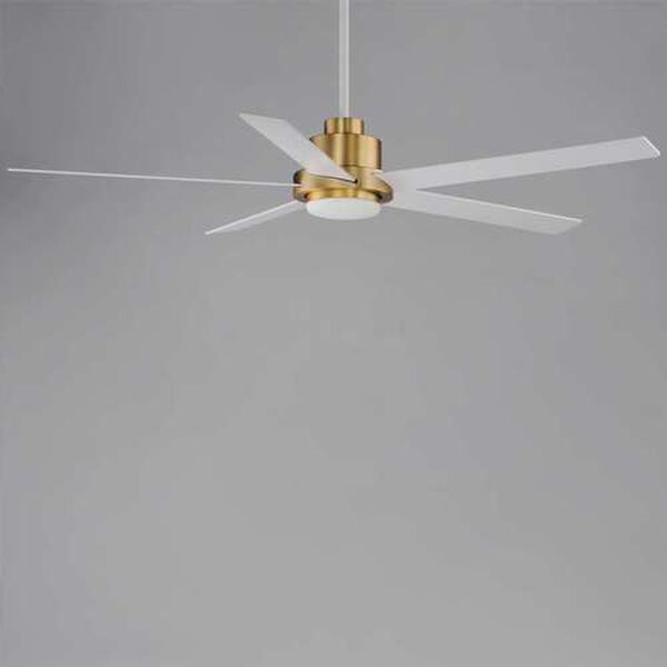 Daisy Natural Aged Brass One-Light Ceiling Fan, image 2