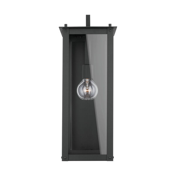 Hunt Black Eight-Inch One-Light Outdoor Wall Lantern, image 5