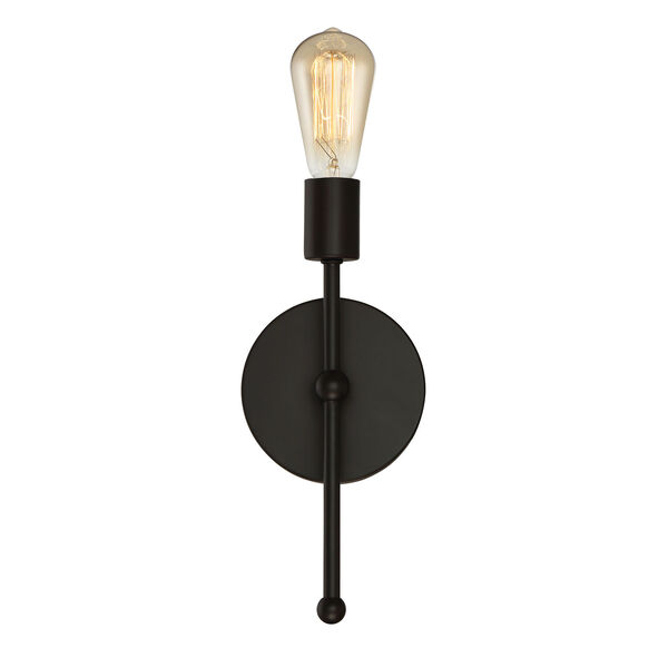 Whittier Rubbed Bronze One-Light Wall Sconce, image 1
