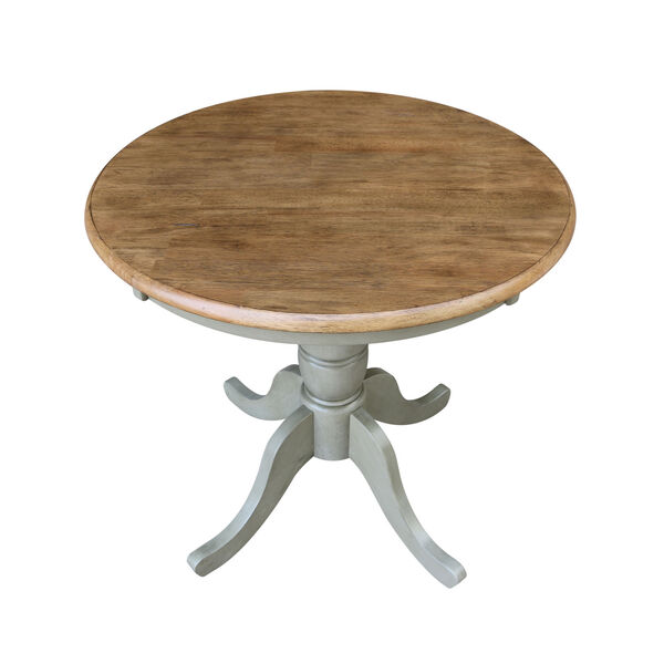 Hickory and Stone 30-Inch Width 29-Inch Height Round Top Dining Height Pedestal Table, image 5