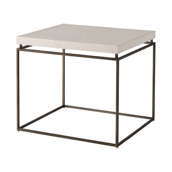White and Black 24-Inch End Table, image 2