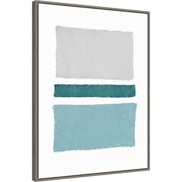 Piper Rhue Gray Painted Weaving V Blue Green 23 x 30 Inch Wall Art, image 2