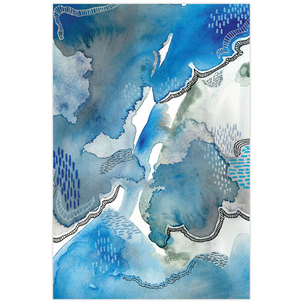 Subtle Blues I Frameless Free Floating Tempered Glass Graphic Wall Art, image 2