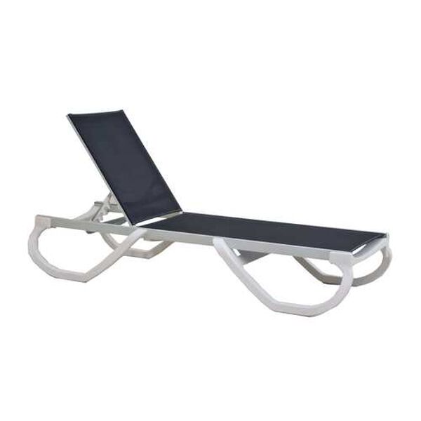 Panama Anthracite Outdoor Chaise Lounger, Set of Two, image 3