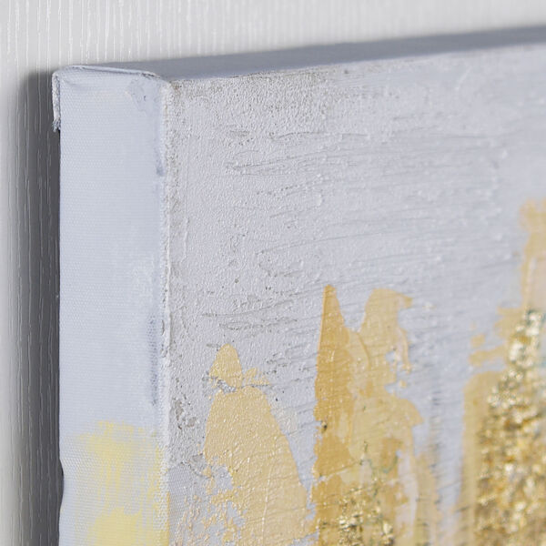 Nature Textured Metallic with Gold Foil Unframed Hand Painted Wall Art, image 5