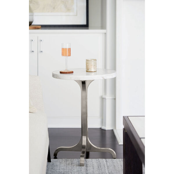 Decorage Stainless steel and Silver Mist  Chairside Table, image 3