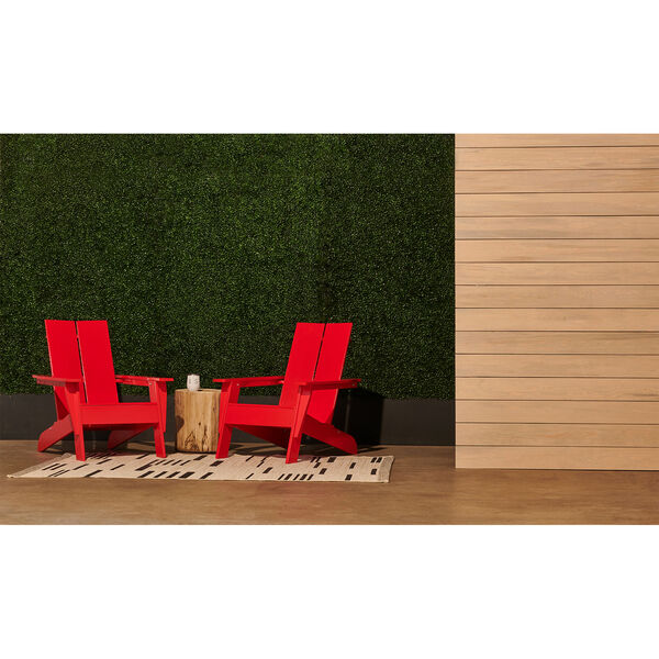 Modern Wooden Adirondack Chair in Red  - (Open Box), image 3