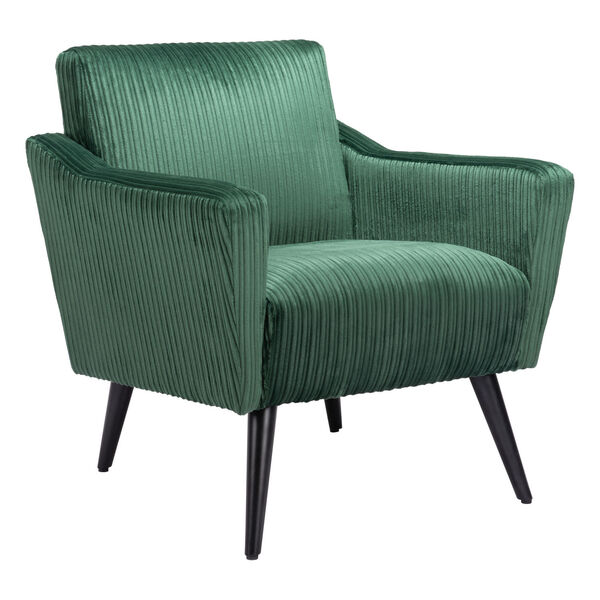 Bastille Green and Matte Black Accent Chair, image 6