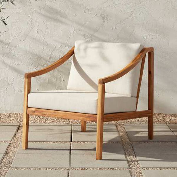 Cologne Natural Outdoor Curved Arm Club Chair, image 1