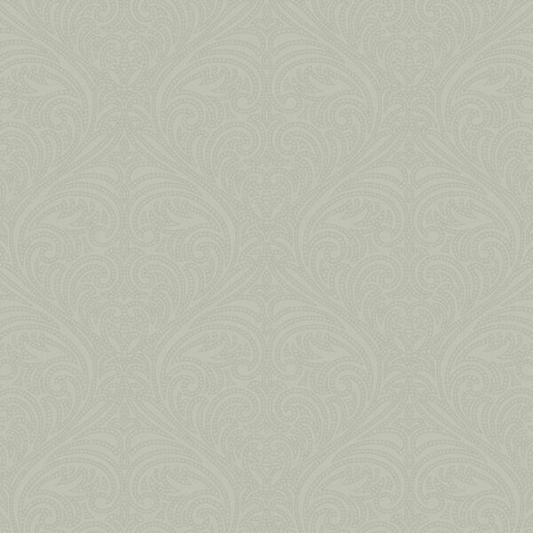 Candice Olson Journey Silver Romance Damask Wallpaper - SAMPLE SWATCH ONLY, image 1