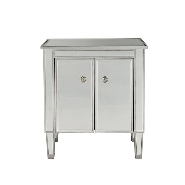 Reflexion Antique Silver Paint 26-Inch Nightstand, image 1