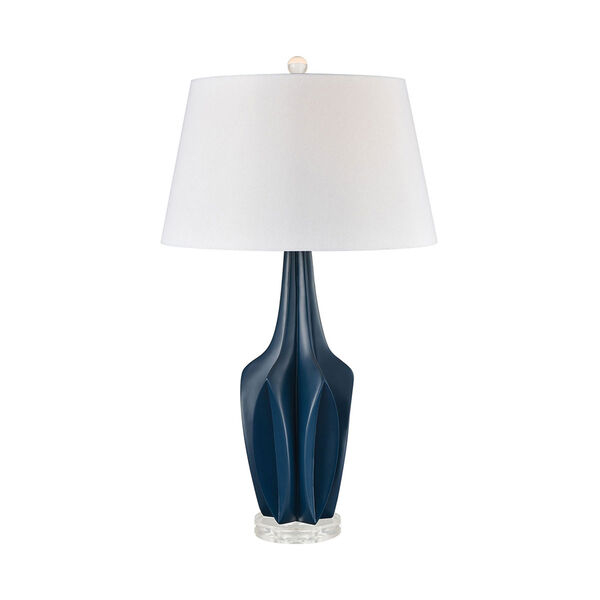 Wake Navy Blue with Clear Crystal 30-Inch One-Light Table Lamp, image 1
