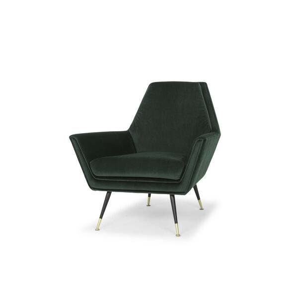 Vanessa Emerald Green and Black Occasional Chair, image 4