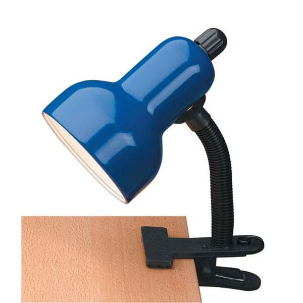 Clip-On Blue One-Light Clip-On Lamp, image 1