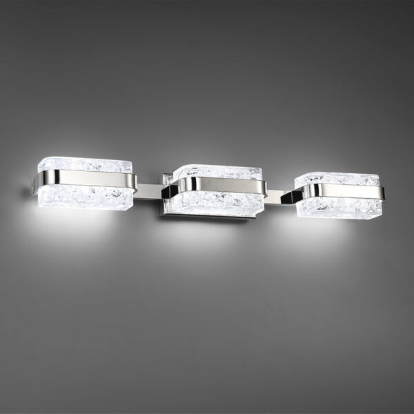 Forbes Polished Nickel Three-Light LED Bath Vanity, image 3