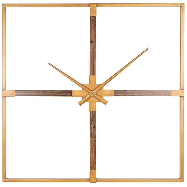 Brianna Mahogany and Gold Wall Clock, image 2