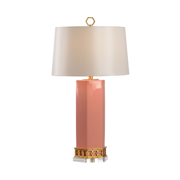 Shayla Copas Coral and Antique Gold Leaf One-Light Table Lamp, image 1
