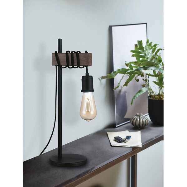 Violon Black and Dark Brown One-Light Table Lamp, image 3