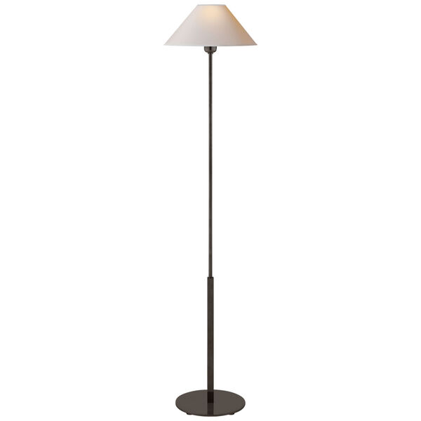 Hackney Floor Lamp in Bronze with Natural Paper Shade by J. Randall Powers, image 1