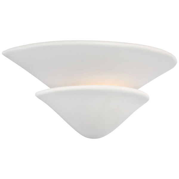 Mollino Tiered Sconce in Plaster White by AERIN, image 1