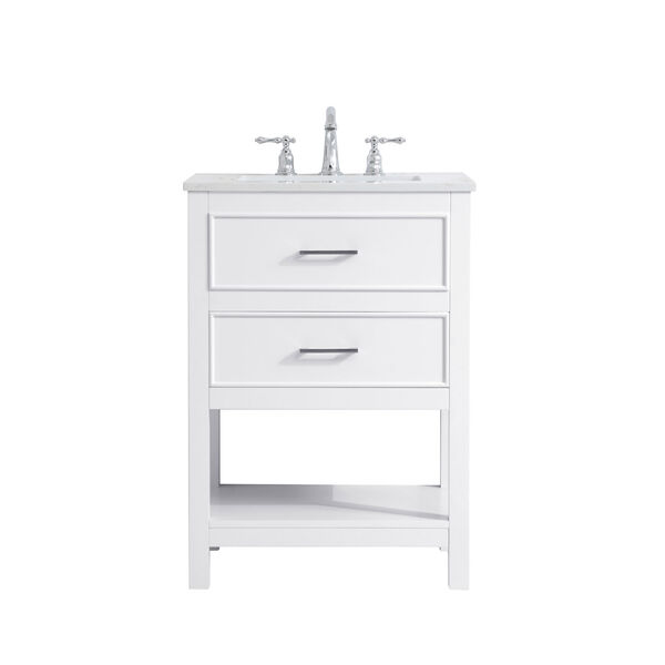 Sinclaire White 24-Inch Vanity Sink Set, image 1