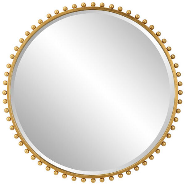 Taza Gold 32-Inch x 32-Inch Round Wall Mirror, image 2