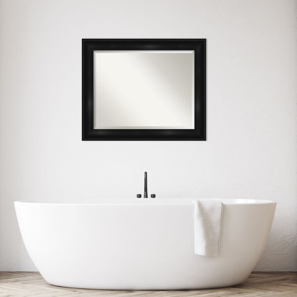 Black 34W X 28H-Inch Bathroom Vanity Wall Mirror, image 3