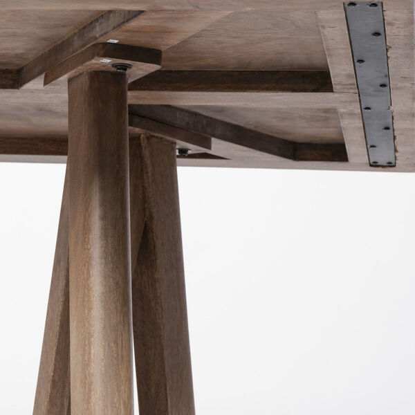 Legolas II Brown Rectangular Solid Wood Dining Table, image 6