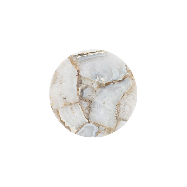Milan Gray Agate Gold Base Side Table, image 3