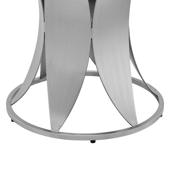 Petal Brushed Stainless Steel Dining Table, image 5