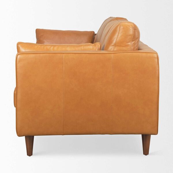 Elton Tan Leather Sofa, image 3