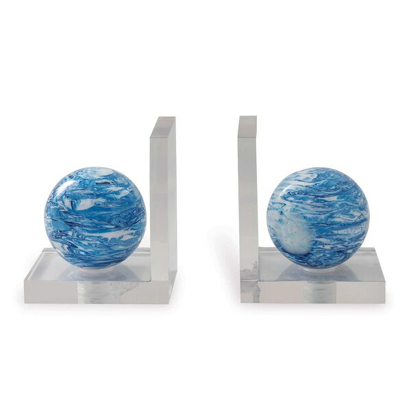 Prescott Navy Bookend, Set of Two, image 1