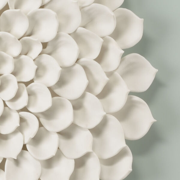 White Succulent Large Wall Sculpture, image 2