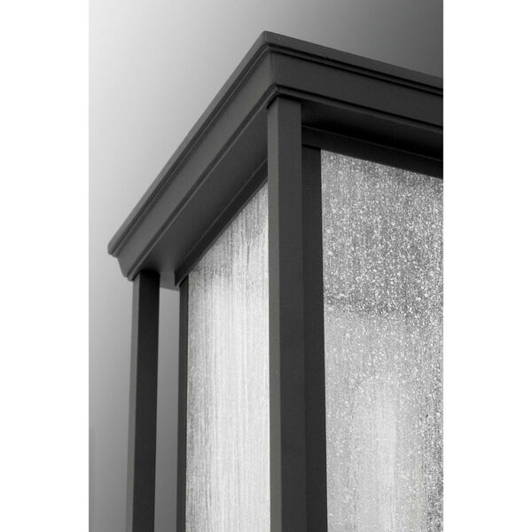 P5610-31: Endicott Black One-Light Outdoor Wall Mount with Clear Seeded Glass, image 5