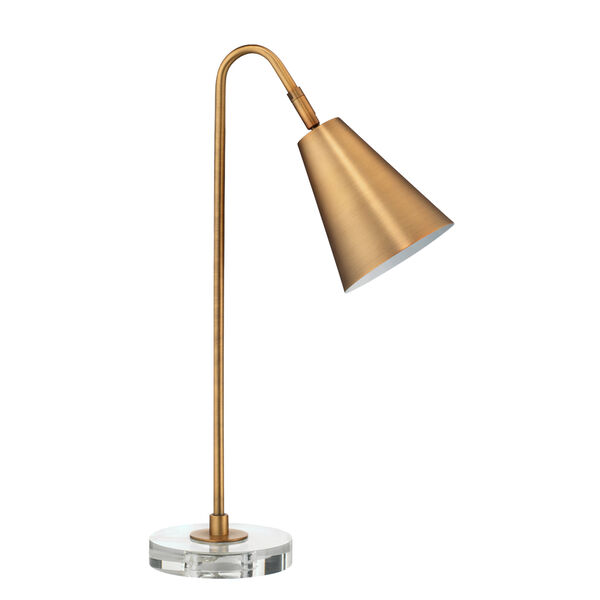 Gazette Antique Brass One-Light Table Lamp, image 1