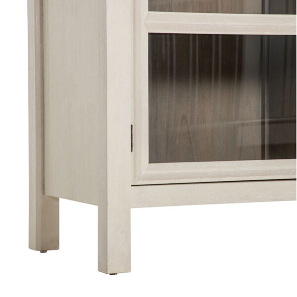 Elias Cerused White and Natural Bay Cabinet, image 4