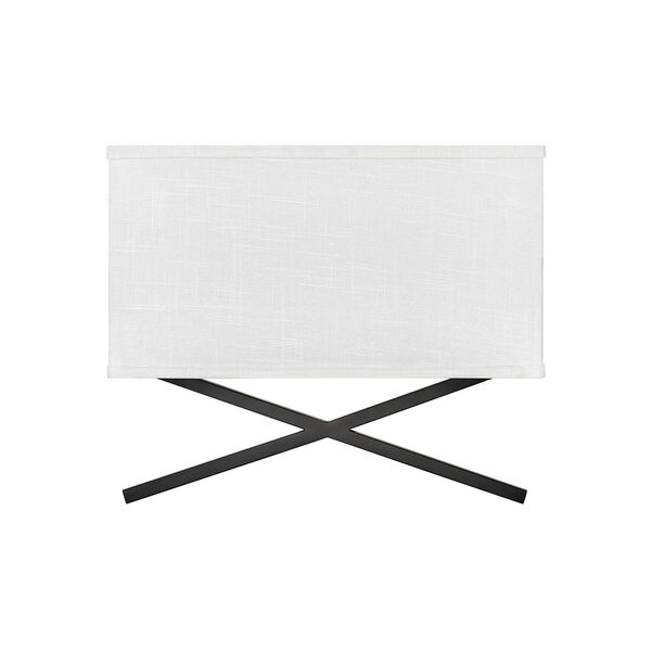 Axis Black Two-Light LED Wall Sconce with Off White Linen Shade, image 7