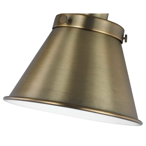 Hinton Vintage Brass Eight-Inch One-Light ADA Wall Sconce, image 3