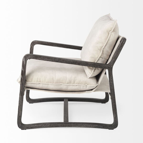 Brayden Dark Brown and Cream Accent Chair, image 3